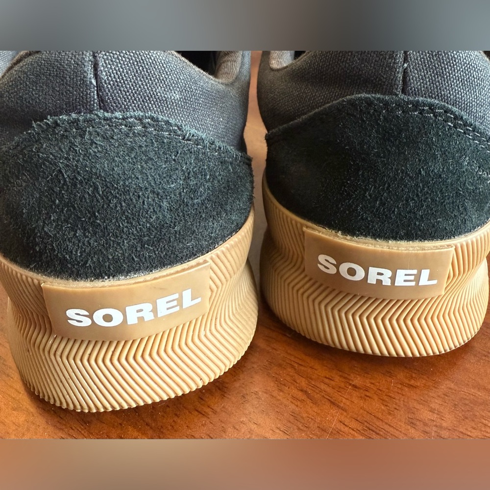 SOREL women’s OutNAbout Waterproof Low Sneakers Black Canvas Comfort Walking 10✨ - Picture 7 of 7